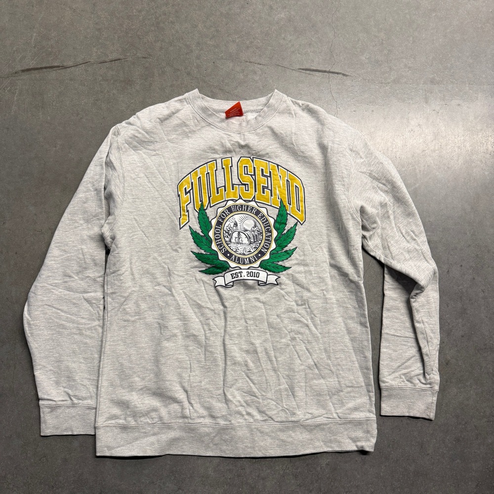 Full Send Nelk Boys School For Higher Education Alumni Gray Sweatshirt 2XL